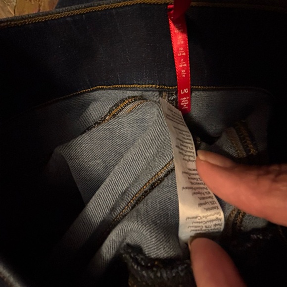 SPANX Blue Ankle Cropped Flare Jeans L NEW - Picture 6 of 10